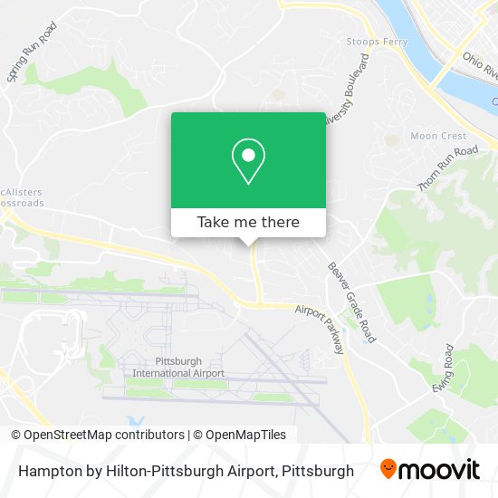 Hampton by Hilton-Pittsburgh Airport map