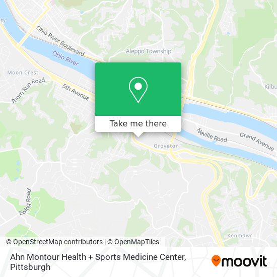 Mapa de Ahn Montour Health + Sports Medicine Center