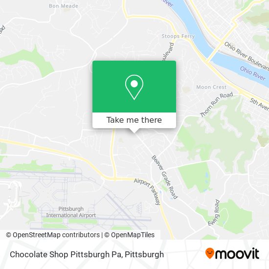 Mapa de Chocolate Shop Pittsburgh Pa