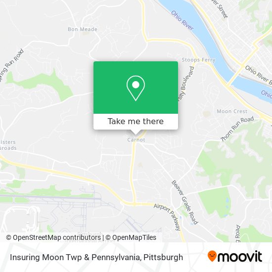 Mapa de Insuring Moon Twp & Pennsylvania