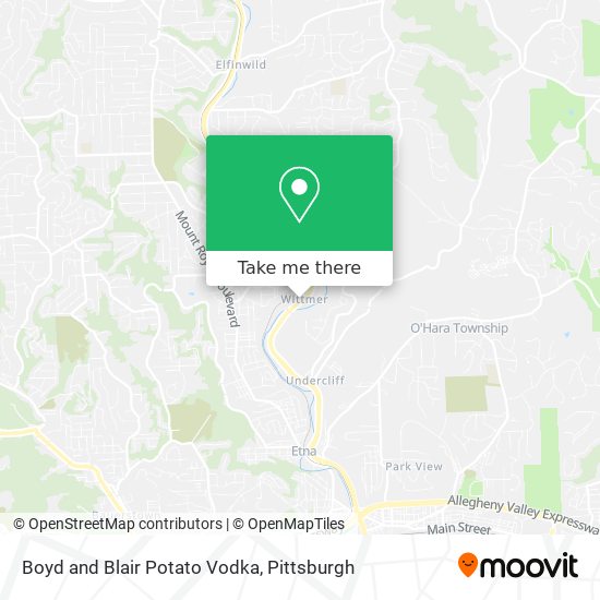 Mapa de Boyd and Blair Potato Vodka