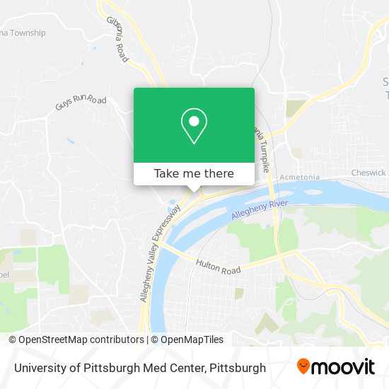 Mapa de University of Pittsburgh Med Center