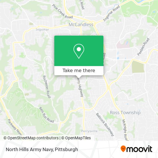 North Hills Army Navy map