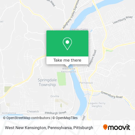 West New Kensington, Pennsylvania map