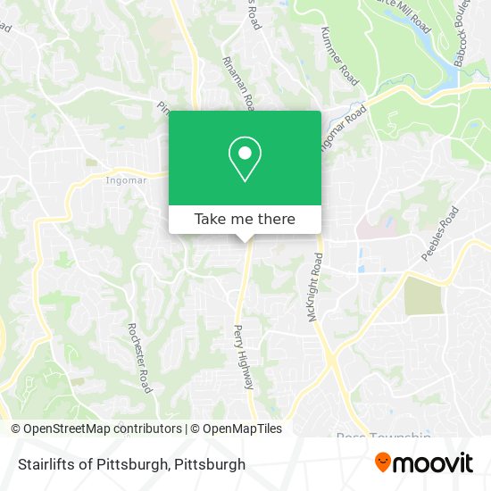 Stairlifts of Pittsburgh map