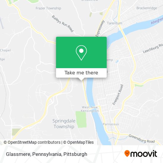 Mapa de Glassmere, Pennsylvania