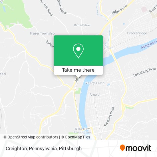 Mapa de Creighton, Pennsylvania