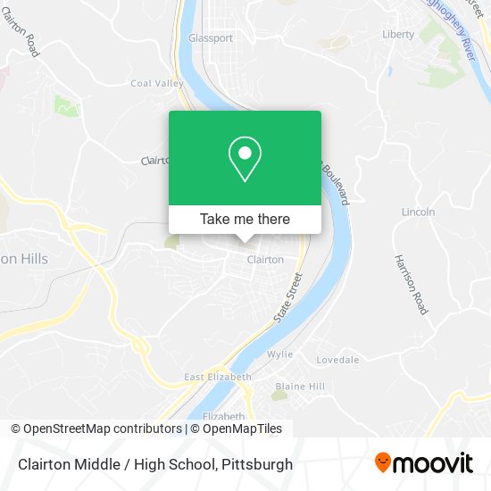 Mapa de Clairton Middle / High School