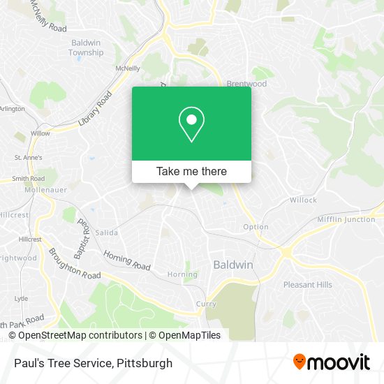 Paul's Tree Service map