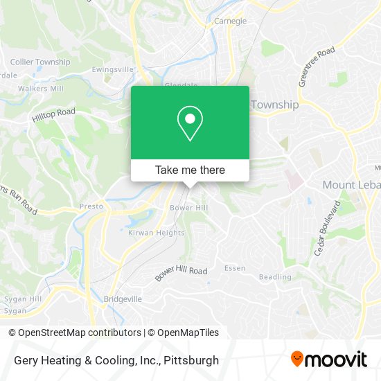 Mapa de Gery Heating & Cooling, Inc.