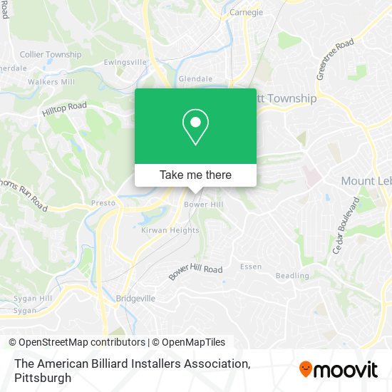 The American Billiard Installers Association map