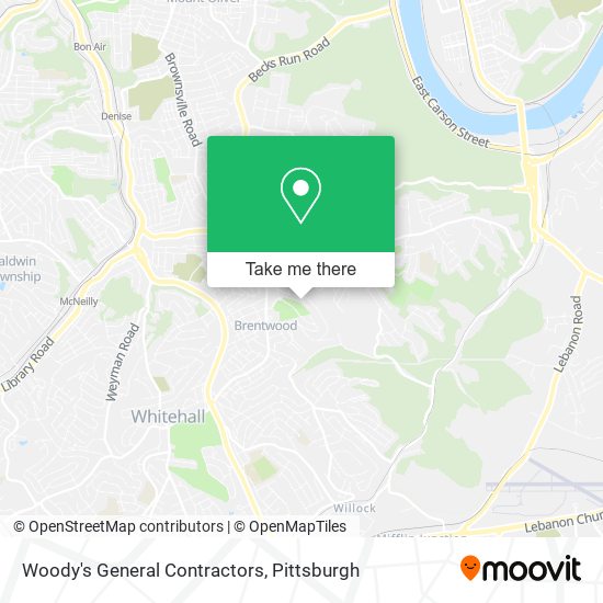 Woody's General Contractors map