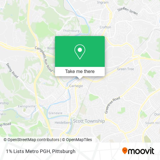 Mapa de 1% Lists Metro PGH