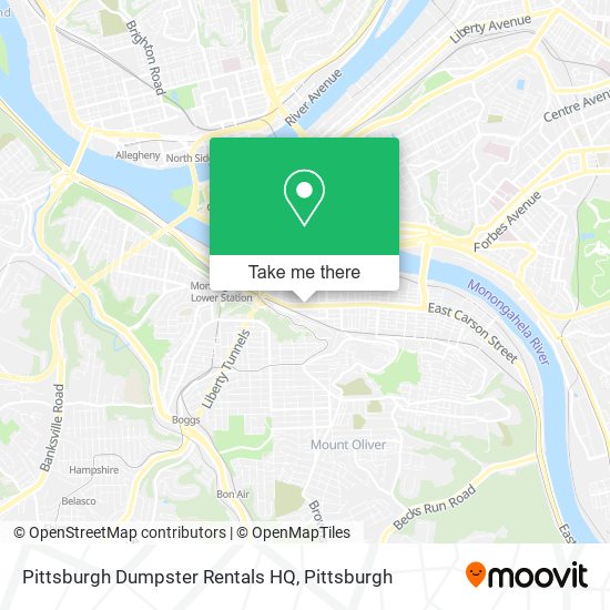 Mapa de Pittsburgh Dumpster Rentals HQ
