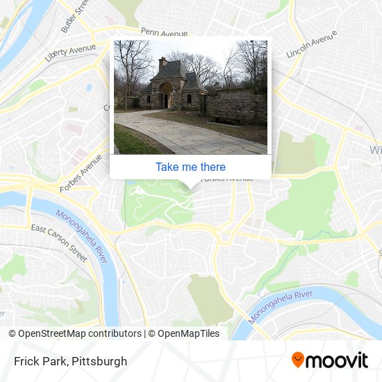 Frick Park map