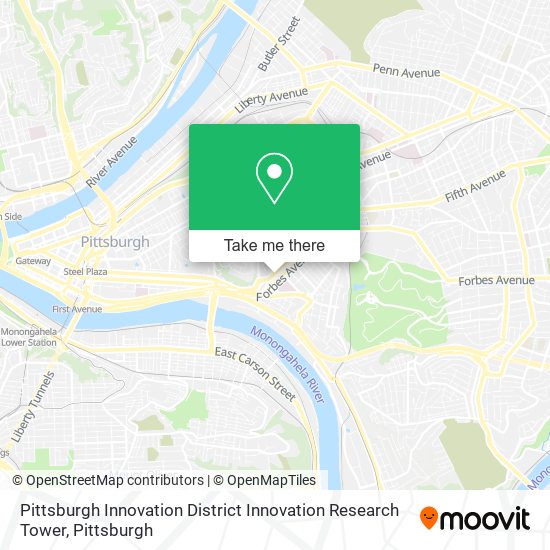 Pittsburgh Innovation District Innovation Research Tower map