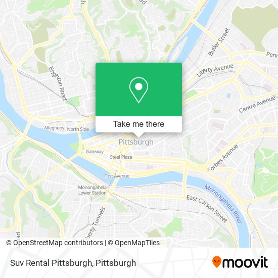 Mapa de Suv Rental Pittsburgh