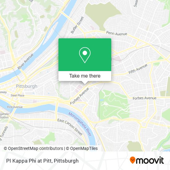 PI Kappa Phi at Pitt map