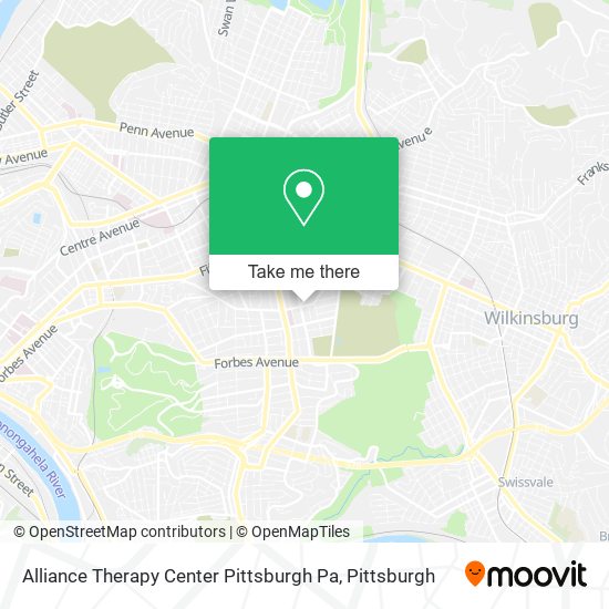 Mapa de Alliance Therapy Center Pittsburgh Pa