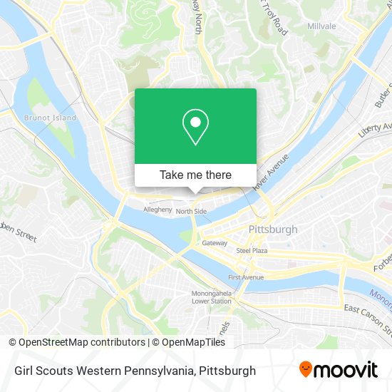 Mapa de Girl Scouts Western Pennsylvania