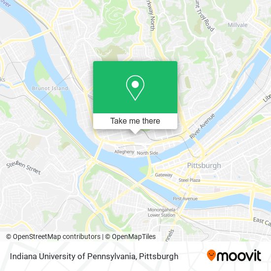 Indiana University of Pennsylvania map