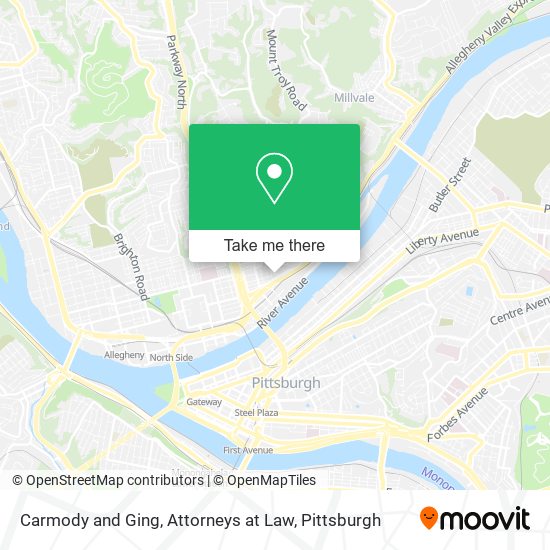Carmody and Ging, Attorneys at Law map