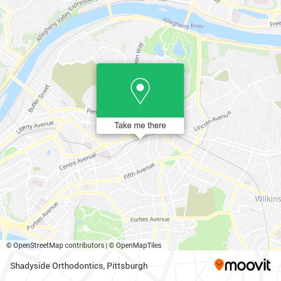 Mapa de Shadyside Orthodontics