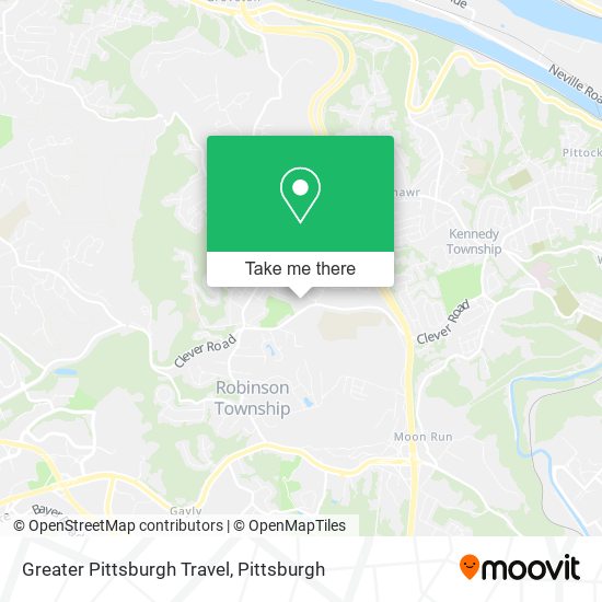 Mapa de Greater Pittsburgh Travel