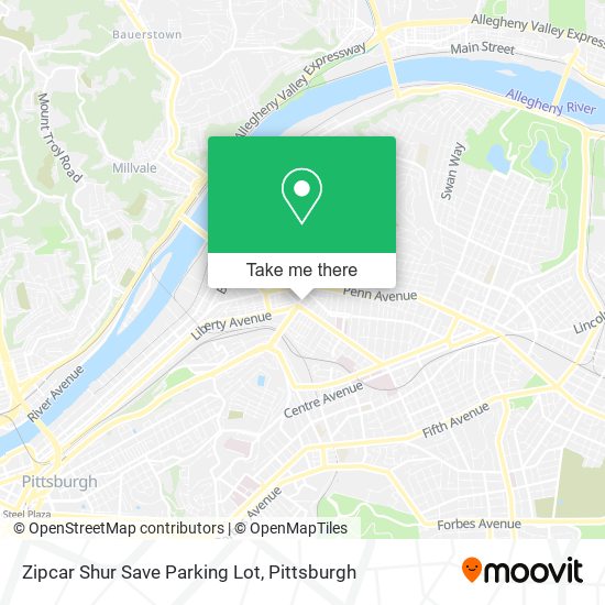 Mapa de Zipcar Shur Save Parking Lot