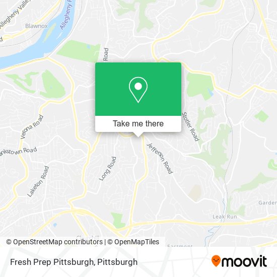 Fresh Prep Pittsburgh map