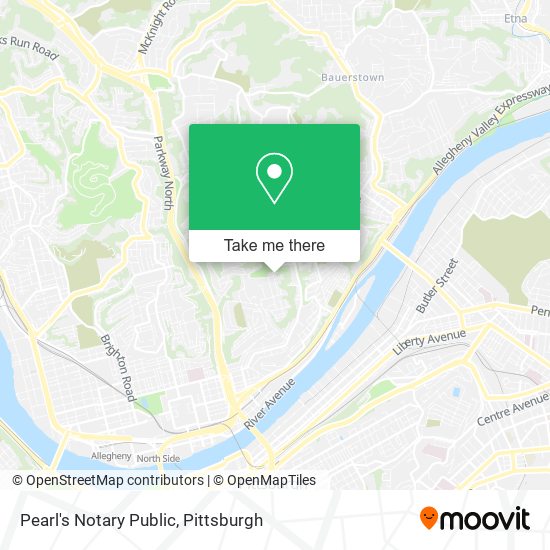 Pearl's Notary Public map