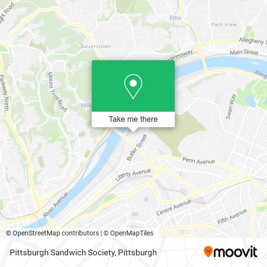 Pittsburgh Sandwich Society map