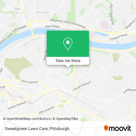 Mapa de Sweetgreen Lawn Care