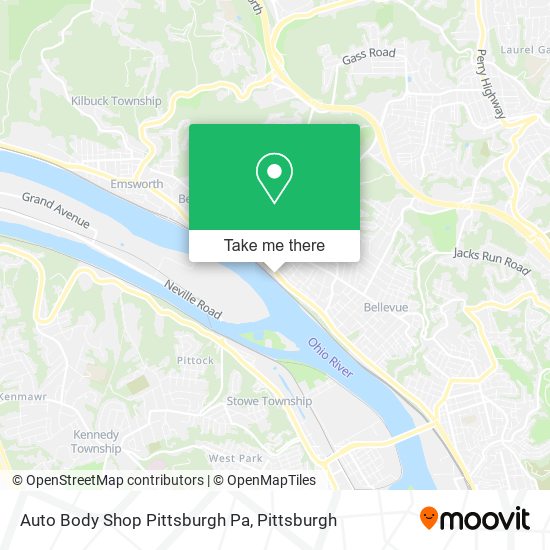 Auto Body Shop Pittsburgh Pa map