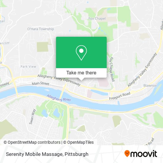 Serenity Mobile Massage map