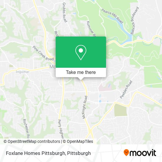 Mapa de Foxlane Homes Pittsburgh