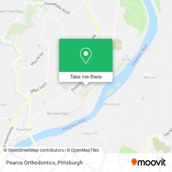 Pearce Orthodontics map