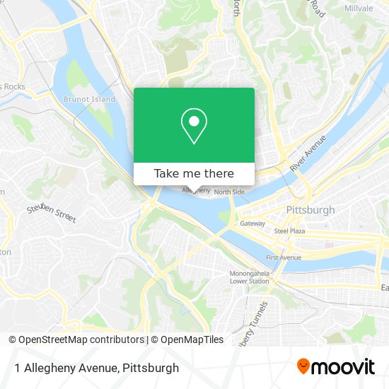 Mapa de 1 Allegheny Avenue