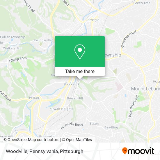 Mapa de Woodville, Pennsylvania