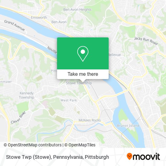 Mapa de Stowe Twp (Stowe), Pennsylvania