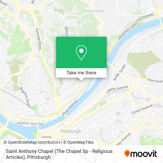 Saint Anthony Chapel (The Chapel Sp - Religious Articles) map