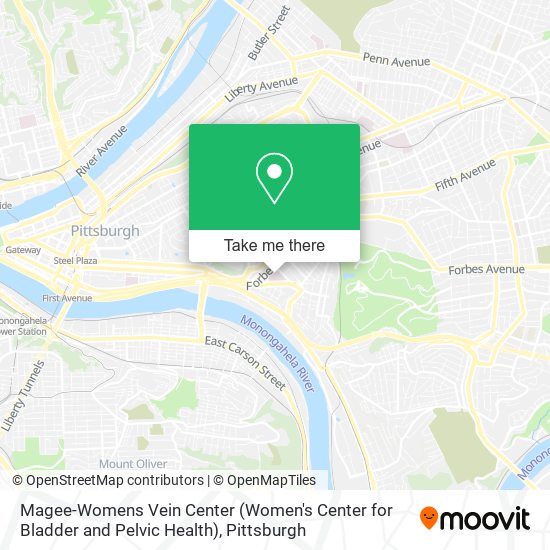 Mapa de Magee-Womens Vein Center (Women's Center for Bladder and Pelvic Health)