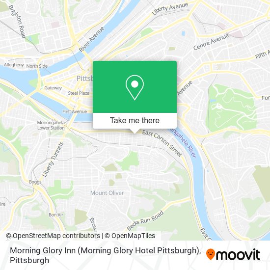 Mapa de Morning Glory Inn (Morning Glory Hotel Pittsburgh)