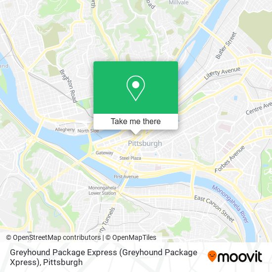Greyhound Package Express (Greyhound Package Xpress) map