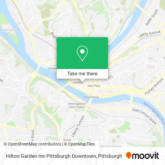 Hilton Garden Inn Pittsburgh Downtown map