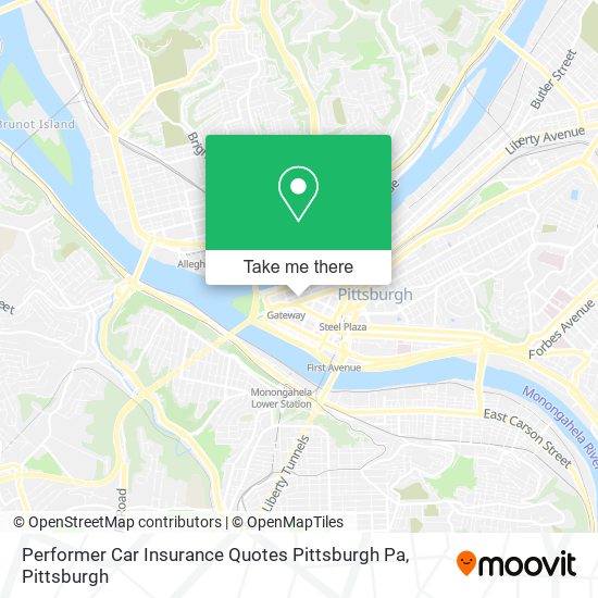 Performer Car Insurance Quotes Pittsburgh Pa map