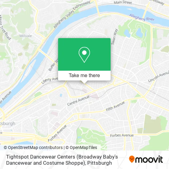 Mapa de Tightspot Dancewear Centers (Broadway Baby's Dancewear and Costume Shoppe)