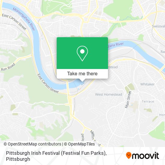 Mapa de Pittsburgh Irish Festival (Festival Fun Parks)