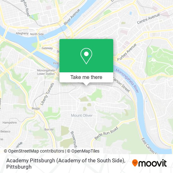 Mapa de Academy Pittsburgh (Academy of the South Side)