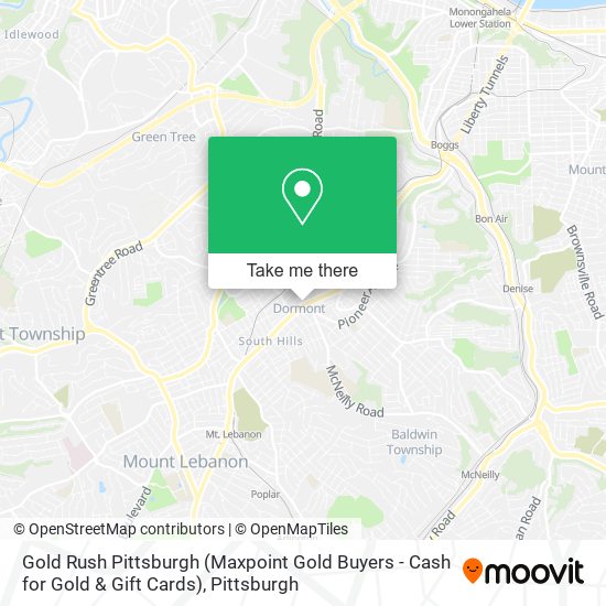 Gold Rush Pittsburgh (Maxpoint Gold Buyers - Cash for Gold & Gift Cards) map